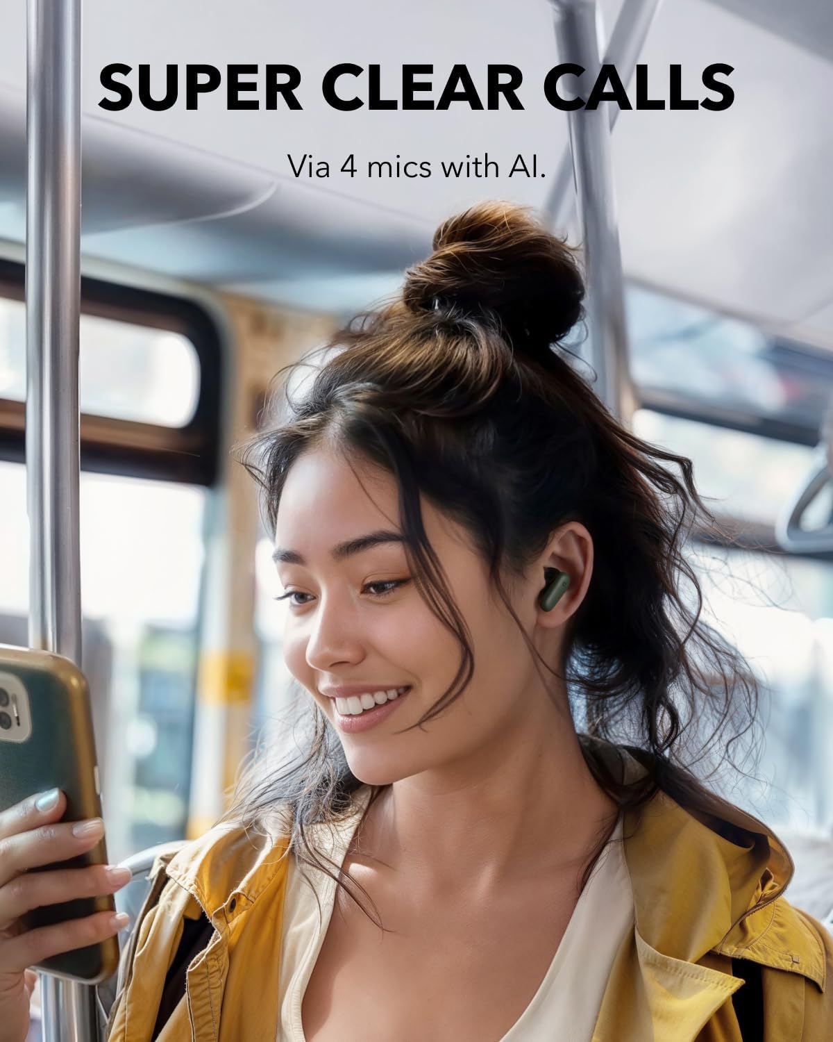 Mughal P30i by Anker Noise Cancelling Earbuds, Hands-Free Viewing